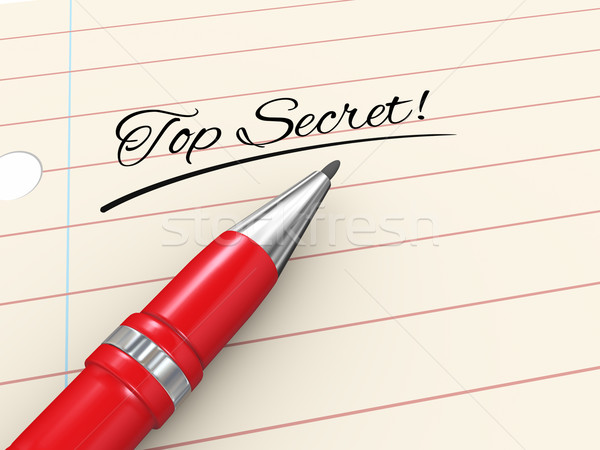 3d pen on paper - top secret Stock photo © ribah
