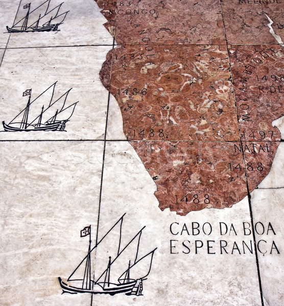 Mozaiek wereldkaart detail stad reizen zwarte Stockfoto © ribeiroantonio