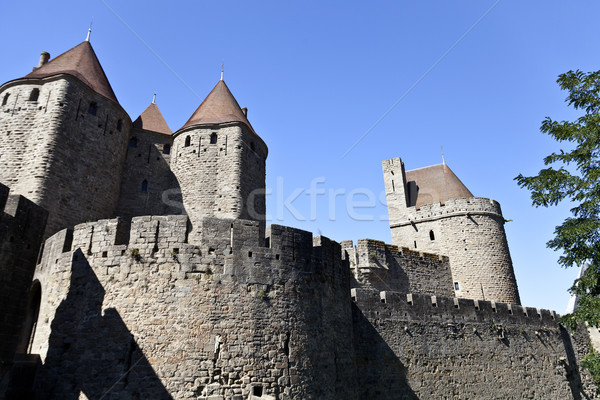 Castillo famoso medieval ciudad meridional Francia Foto stock © ribeiroantonio