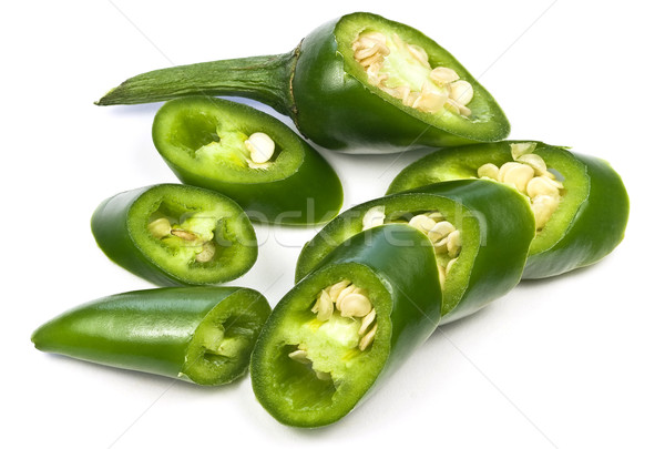 Green hot chilies Stock photo © ribeiroantonio