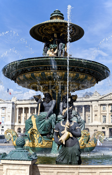 фонтан Париж реке торговли навигация место Сток-фото © ribeiroantonio