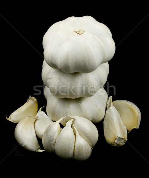 Ajo clavos cabeza negro cocina vegetales Foto stock © ribeiroantonio