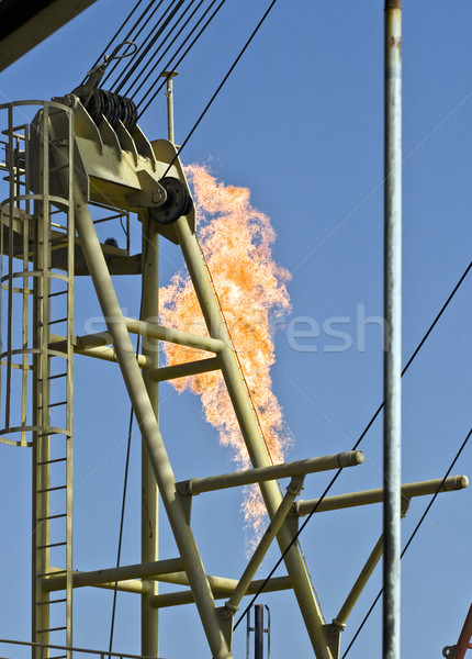 Pollution - Flare burning natural gas Stock photo © ribeiroantonio