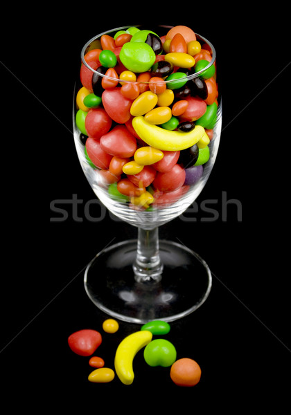 Dulces vidrio negro alimentos resumen color Foto stock © ribeiroantonio