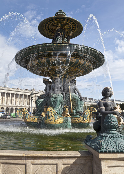 Fountain at Concorde in Paris Stock photo © ribeiroantonio