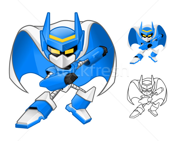Robot Ninja Cartoon Character Stock photo © ridjam