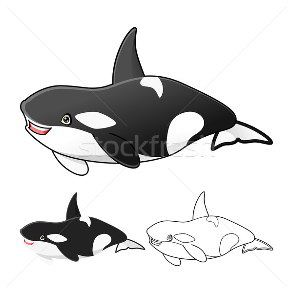 Killer Whale Orca Cartoon Character Stock photo © ridjam