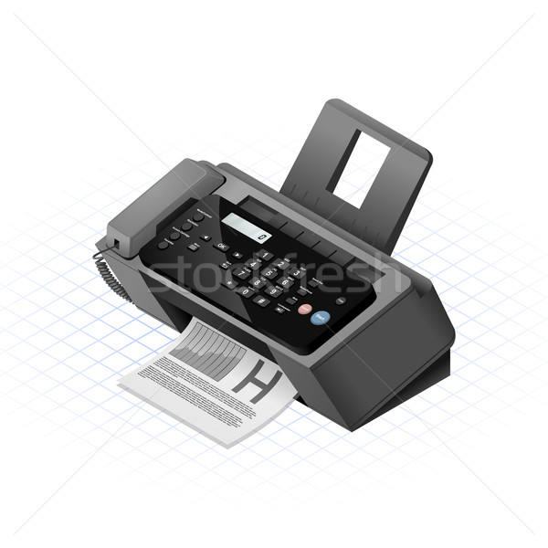 Isometric Fax Machine Stock photo © ridjam