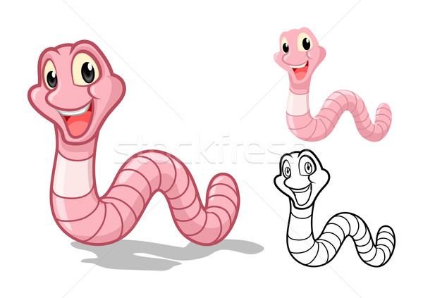 Earthworm Cartoon Character  Stock photo © ridjam