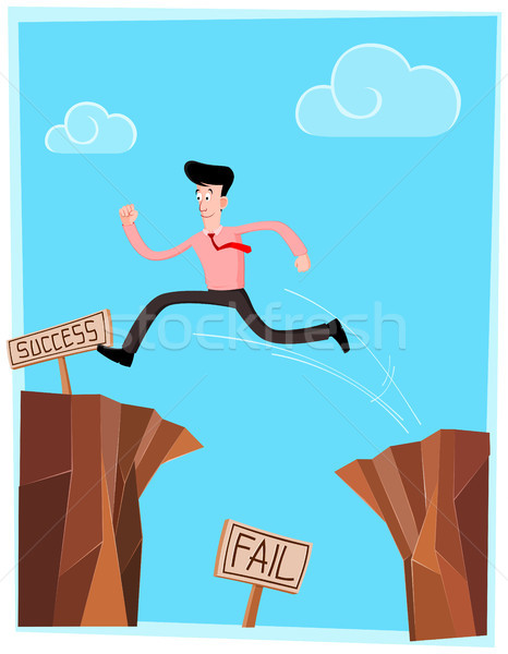 crossing the cliff Stock photo © riedjal
