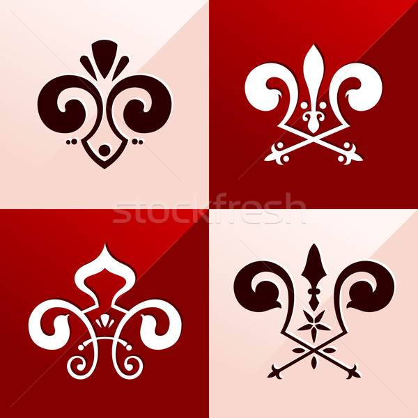 Mittelalterlichen Emblem Ornament unterschiedlich Zweck Stock foto © riedjal