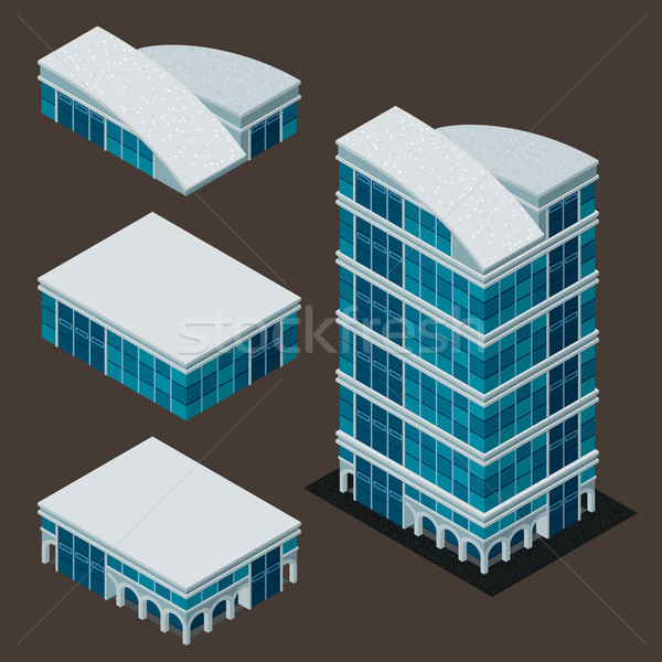 isometric modern building Stock photo © riedjal