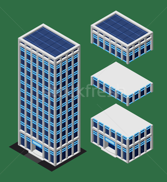 isometric modern building Stock photo © riedjal