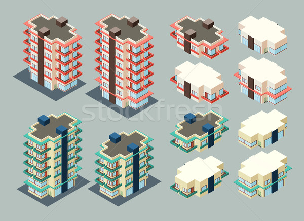 isometric building Stock photo © riedjal
