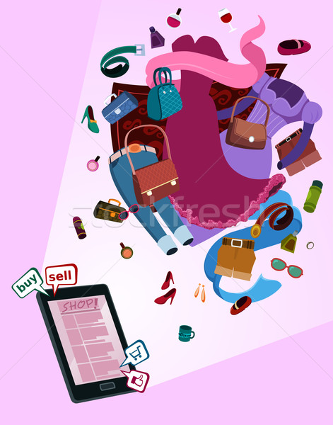 online shop for women Stock photo © riedjal