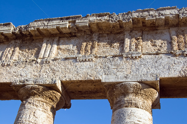 храма замечательный Сицилия 14 колонн Италия Сток-фото © rmarinello