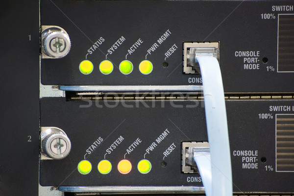 Netzwerk wechseln trösten Status Kabel Licht Stock foto © rmarinello