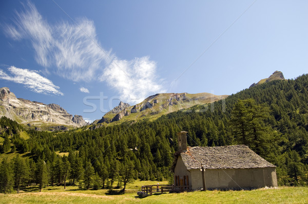 small church in mountain landscape Stock photo © rmarinello