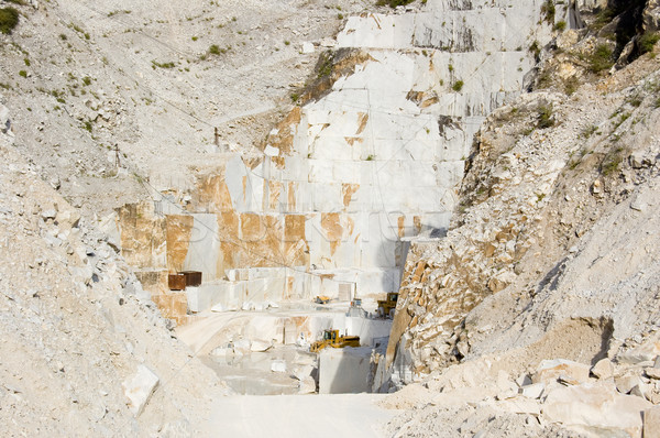 Open quarry of white marble Stock photo © rmarinello