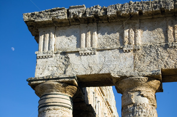 Tempel prachtig sicilië 14 kolommen Italië Stockfoto © rmarinello