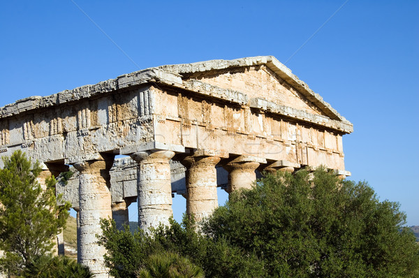 Templu minunat sicilia 14 coloane Italia Imagine de stoc © rmarinello