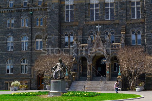 John Carrol in front of Georgetown University Stock photo © rmbarricarte