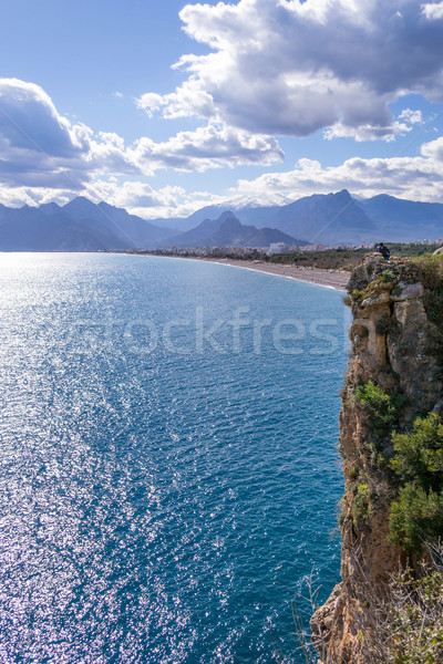 Rock by the sea Stock photo © rmbarricarte