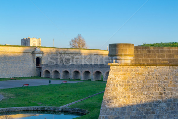 Stock photo: Sunset from the top of the walls