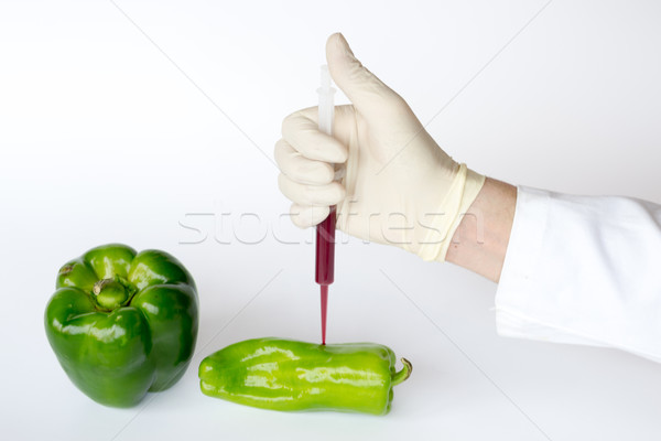 Injektion Paprika leben genetische Stock foto © rmbarricarte