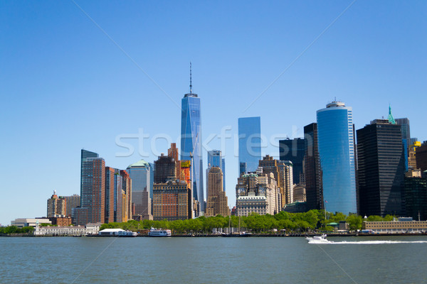 Downtown NYC skyline Stock photo © rmbarricarte