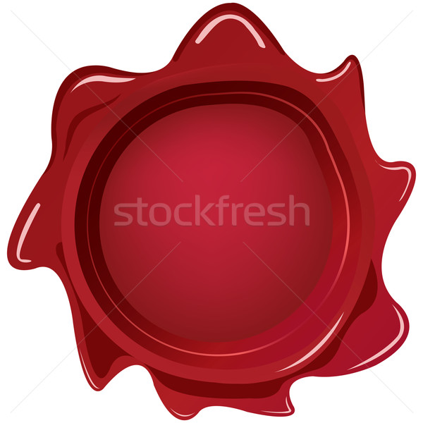 Red Wax Seal Stock Photo