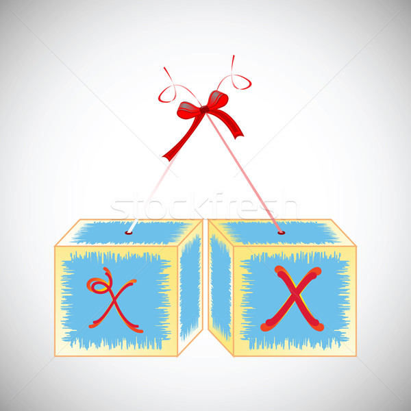 立方體 字母 抽象 藝術 插圖 教育 商業照片 © robertosch