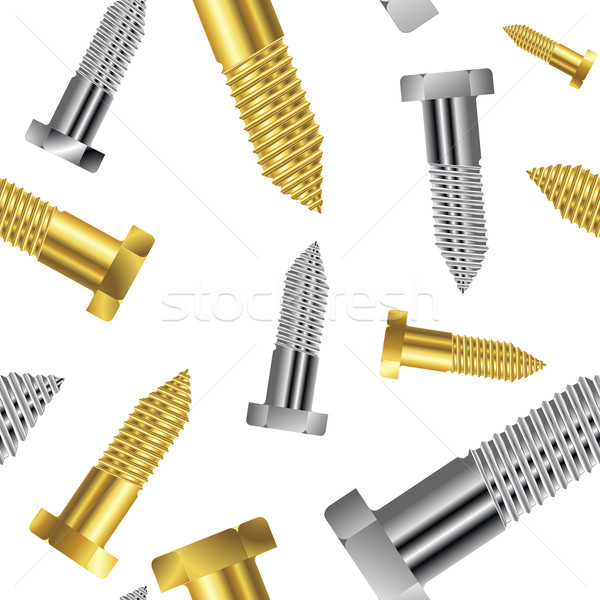 seamless goldish - silver screw pattern Stock photo © robertosch