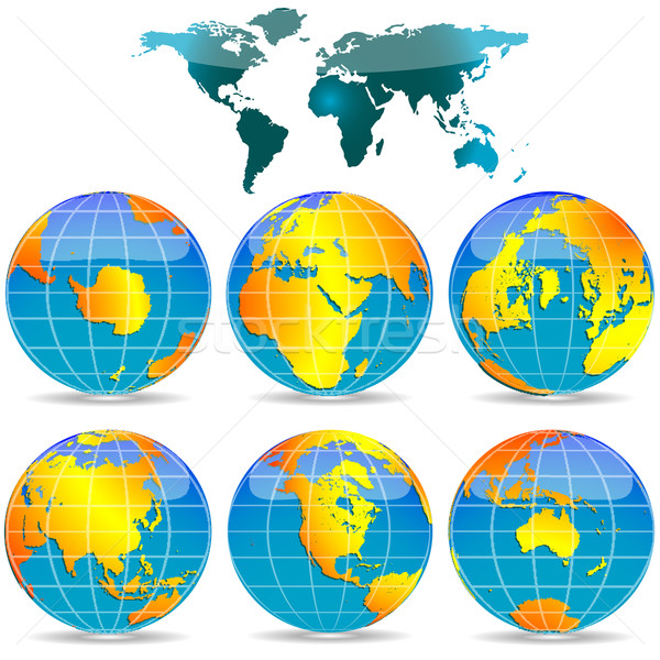 world globes against white Stock photo © robertosch