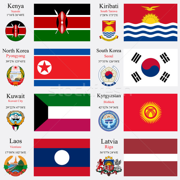 world flags and capitals set 12 Stock photo © robertosch