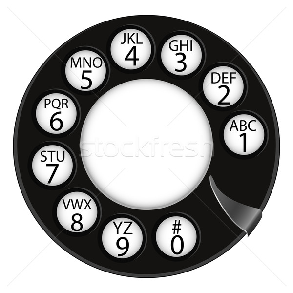 Telefone números abstrato disco branco vetor Foto stock © robertosch