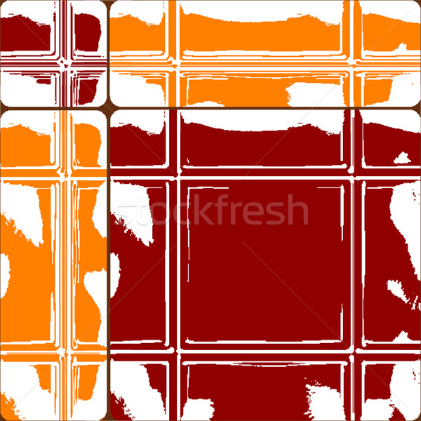 Laranja vermelho cerâmico azulejos abstrato sem costura Foto stock © robertosch