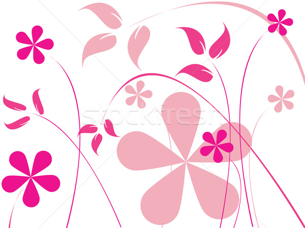粉紅色 花卉 向量 藝術 插圖 容易 商業照片 © robertosch