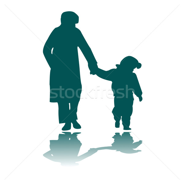 woman and child silhouettes Stock photo © robertosch