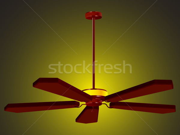 Stock photo: ceiling fan lamp