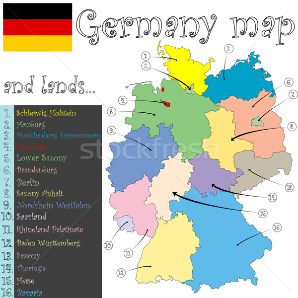 germany map and lands Stock photo © robertosch