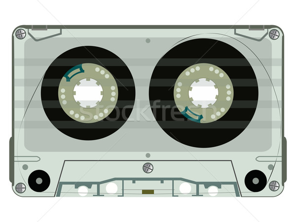 Audio tape geïsoleerd witte abstract vector Stockfoto © robertosch