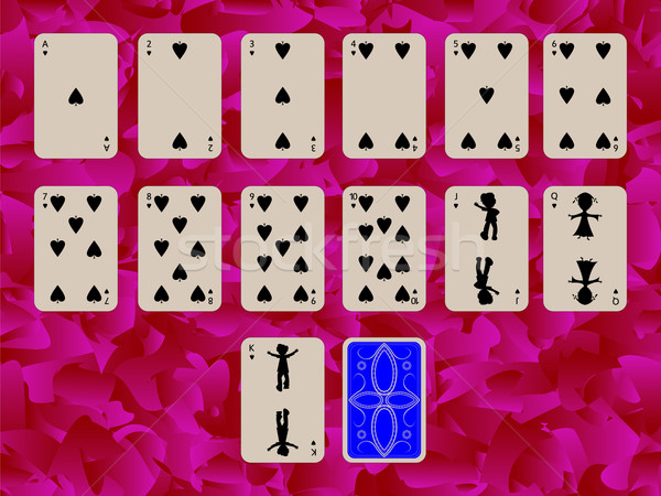 Foto stock: Terno · spades · cartas · de · jogar · roxo · abstrato · arte