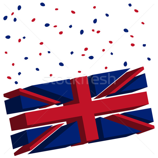 Flaga brytyjska streszczenie wektora sztuki ilustracja projektu Zdjęcia stock © robertosch