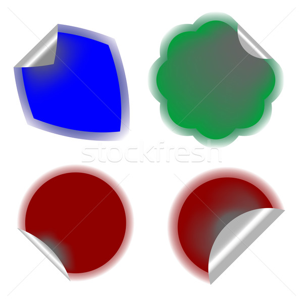 colored stickers with shadows Stock photo © robertosch