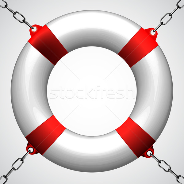 Спасательный круг цепями аннотация вектора искусства иллюстрация Сток-фото © robertosch