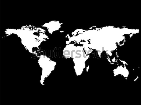 Weiß Weltkarte isoliert schwarz weiß schwarz abstrakten Stock foto © robertosch