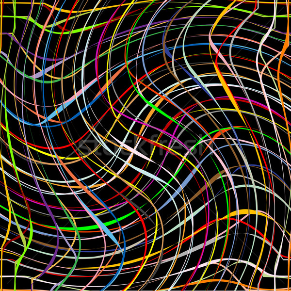 fresh colored twirl stripes on black background Stock photo © robertosch