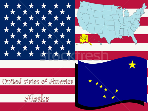Alaska ilustración resumen vector arte mapa Foto stock © robertosch