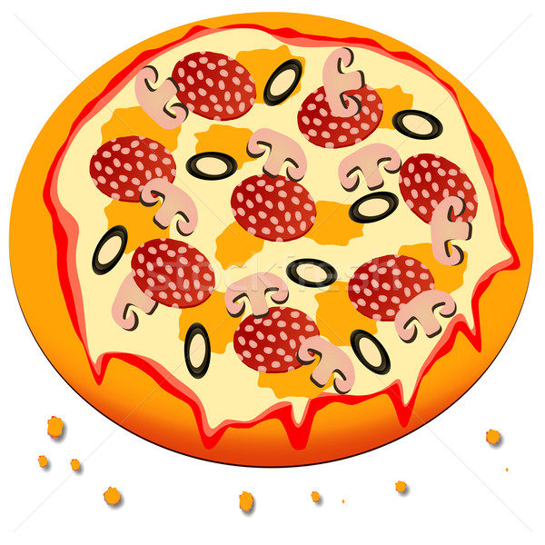 pizza cartoon Stock photo © robertosch